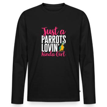 Gelbbrustara Papagei Blue And Yellow Macaw - Männer Premium Bio Langarmshirt - Schwarz - Vorne - Nico (187cm)