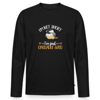Observation des oiseaux mésanges - T-shirt manches longues Premium bio Homme - noir - Devant - Nico (187cm)