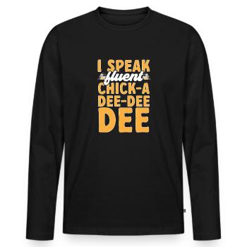 Observation des oiseaux mésanges - T-shirt manches longues Premium bio Homme - noir - Devant - Nico (187cm)