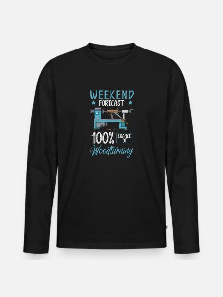 Turning Wood Lathe Lathe - Men's Premium Organic Long Sleeve Shirt - black