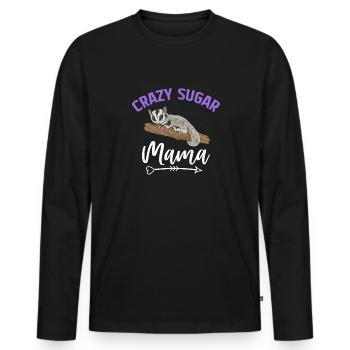 Short-headed glider Sugar Glider - Men's Premium Organic Long Sleeve Shirt - black - Front - Nico (187cm)