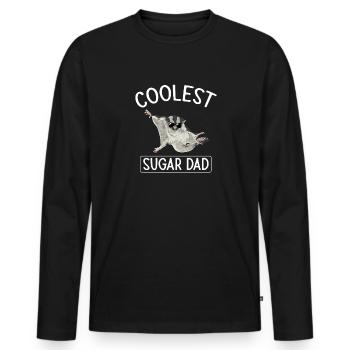 Short-headed glider Sugar Glider - Men's Premium Organic Long Sleeve Shirt - black - Front - Nico (187cm)