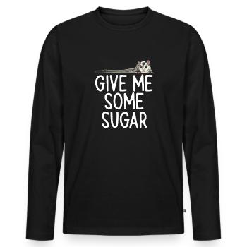 Short-headed glider Sugar Glider - Men's Premium Organic Long Sleeve Shirt - black - Front - Nico (187cm)