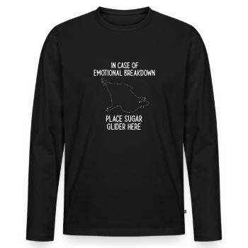 Planeur à tête courte Planeur à sucre - T-shirt manches longues Premium bio Homme - noir - Devant - Nico (187cm)