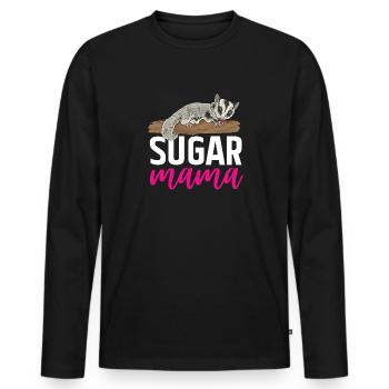 Short-headed glider Sugar Glider - Men's Premium Organic Long Sleeve Shirt - black - Front - Nico (187cm)