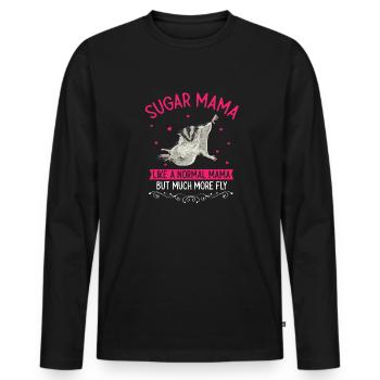 Short-headed glider Sugar Glider - Men's Premium Organic Long Sleeve Shirt - black - Front - Nico (187cm)
