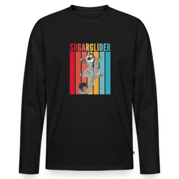 Short-headed glider Sugar Glider - Men's Premium Organic Long Sleeve Shirt - black - Front - Nico (187cm)