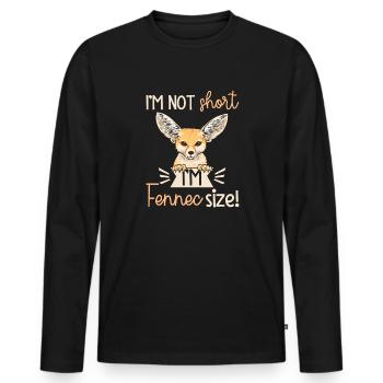 Fennek Fuchs Fennec Fox Wüstenfuchs - Männer Premium Bio Langarmshirt - Schwarz - Vorne - Nico (187cm)