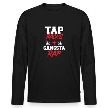 Indoor Cycling Bike Workout - Men's Premium Organic Long Sleeve Shirt - black - Front - Nico (187cm)