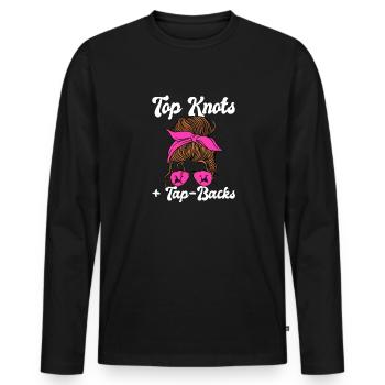 Indoor cycling bike workout - Men's Premium Organic Long Sleeve Shirt - black - Front - Nico (187cm)