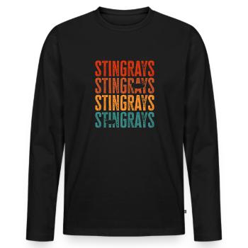 Raies pastenagues Raies manta Raies océaniques - T-shirt manches longues Premium bio Homme - noir - Devant - Nico (187cm)