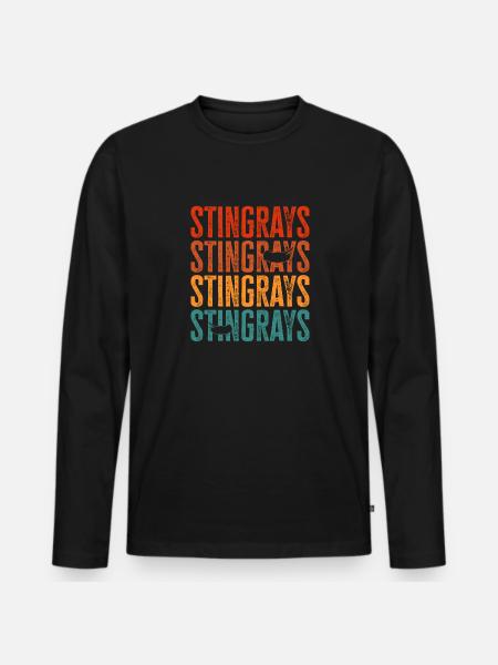 Stachelrochen Mantarochen Ozean Rochen - Männer Premium Bio Langarmshirt - Schwarz