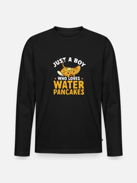 Stachelrochen Mantarochen Ozean Rochen - Männer Premium Bio Langarmshirt - Schwarz