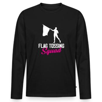 Flag tossing squad - Men's Premium Organic Long Sleeve Shirt - black - Front - Nico (187cm)
