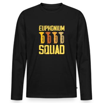 Euphonium Squad - Men's Premium Organic Long Sleeve Shirt - black - Front - Nico (187cm)