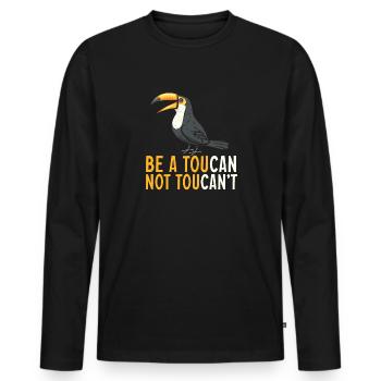Toucan Bird Rainforest - Men's Premium Organic Long Sleeve Shirt - black - Front - Nico (187cm)