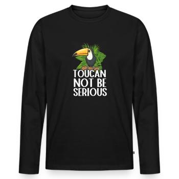 Toucan Bird Rainforest - Men's Premium Organic Long Sleeve Shirt - black - Front - Nico (187cm)