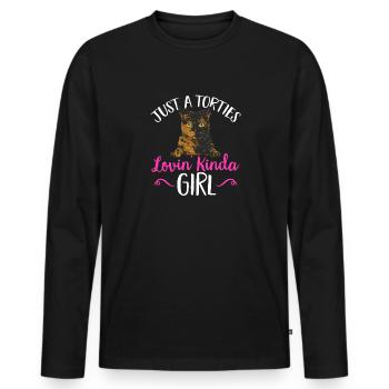 Schildpatt Katze Tortoiseshell Cat Tortie - Männer Premium Bio Langarmshirt - Schwarz - Vorne - Nico (187cm)