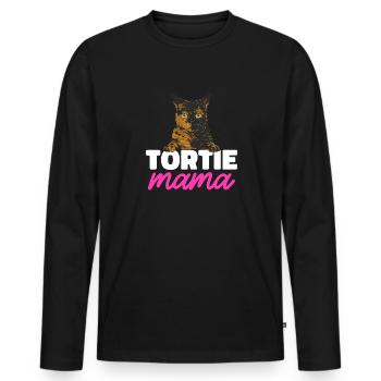 Schildpatt Katze Tortoiseshell Cat Tortie - Männer Premium Bio Langarmshirt - Schwarz - Vorne - Nico (187cm)