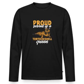 Schildpatt Katze Tortoiseshell Cat Tortie - Männer Premium Bio Langarmshirt - Schwarz - Vorne - Nico (187cm)