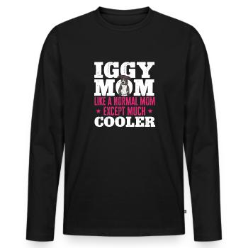 Italian Greyhound Greyhound Dogs - Men's Premium Organic Long Sleeve Shirt - black - Front - Nico (187cm)