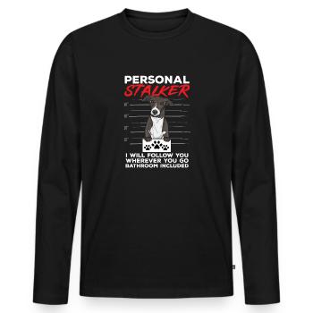 Italian Greyhound Greyhound Dogs - Men's Premium Organic Long Sleeve Shirt - black - Front - Nico (187cm)
