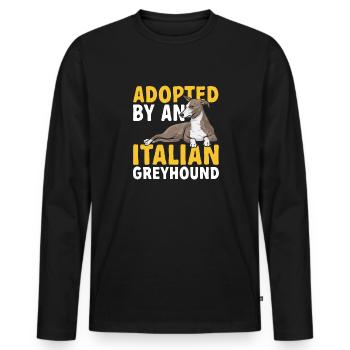Lévrier italien Greyhound Chiens - T-shirt manches longues Premium bio Homme - noir - Devant - Nico (187cm)