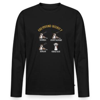 Lévrier italien Greyhound Chiens - T-shirt manches longues Premium bio Homme - noir - Devant - Nico (187cm)