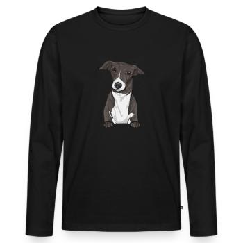 Lévrier italien Greyhound Chiens - T-shirt manches longues Premium bio Homme - noir - Devant - Nico (187cm)