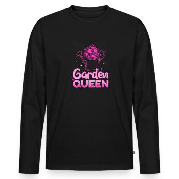 Garden Queen - Garden lovers - Men's Premium Organic Long Sleeve Shirt - black - Front - Nico (187cm)