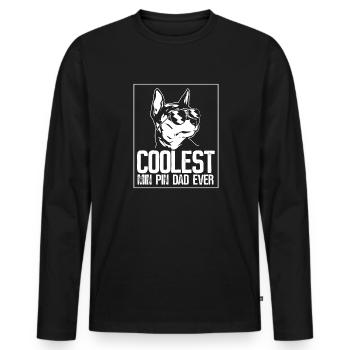 Miniature Pinscher Rehpinscher Min Pin Dog - Men's Premium Organic Long Sleeve Shirt - black - Front - Nico (187cm)