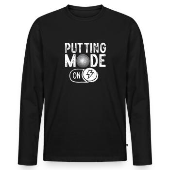 Lancer du poids Athlétisme - T-shirt manches longues Premium bio Homme - noir - Devant - Nico (187cm)