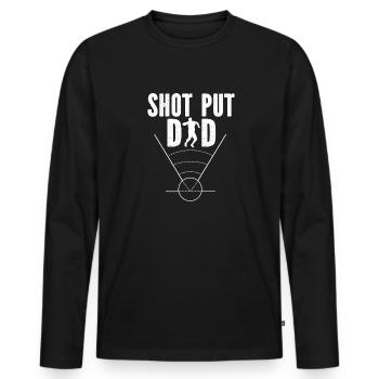 Kugelstoßen Werfen Leichtathletik - Männer Premium Bio Langarmshirt - Schwarz - Vorne - Nico (187cm)