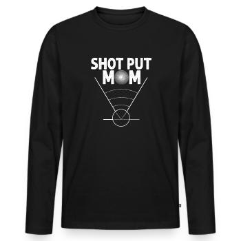 Lancer du poids Athlétisme - T-shirt manches longues Premium bio Homme - noir - Devant - Nico (187cm)