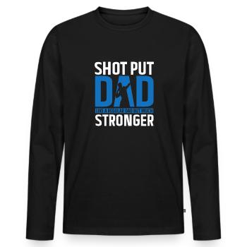 Kugelstoßen Werfen Leichtathletik - Männer Premium Bio Langarmshirt - Schwarz - Vorne - Nico (187cm)