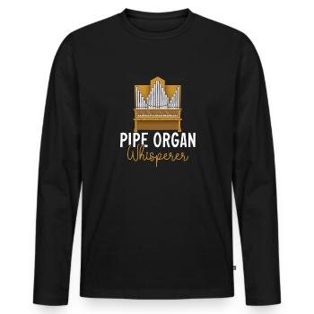 Orgelspieler Organist Kirchenorganist Orgel - Männer Premium Bio Langarmshirt - Schwarz - Vorne - Nico (187cm)