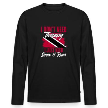 Trinidad and Tobago flag - Men's Premium Organic Long Sleeve Shirt - black - Front - Nico (187cm)