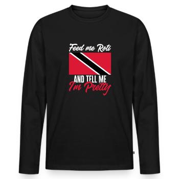 Drapeau de Trinité-et-Tobago - T-shirt manches longues Premium bio Homme - noir - Devant - Nico (187cm)