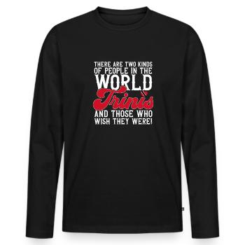 Trinidad and Tobago flag - Men's Premium Organic Long Sleeve Shirt - black - Front - Nico (187cm)