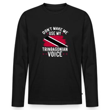 Trinidad and Tobago flag - Men's Premium Organic Long Sleeve Shirt - black - Front - Nico (187cm)