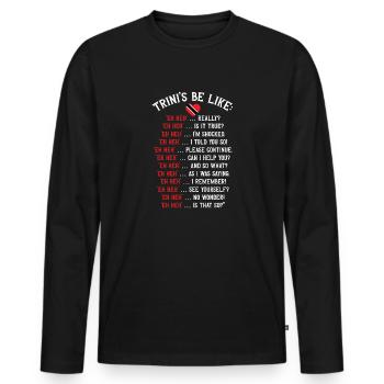 Trinidad and Tobago flag - Men's Premium Organic Long Sleeve Shirt - black - Front - Nico (187cm)