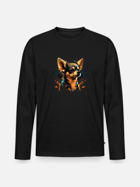 Chihuahua - Electronic Music Techno Festival - Men's Premium Organic Long Sleeve Shirt - black