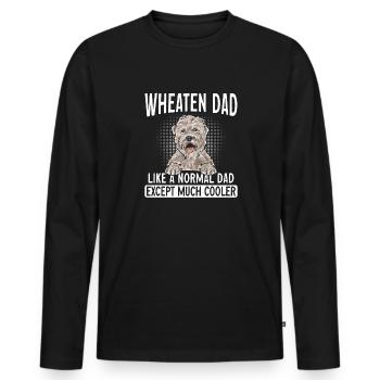 Irish Soft Coated Wheaten Terrier - Männer Premium Bio Langarmshirt - Schwarz - Vorne - Nico (187cm)