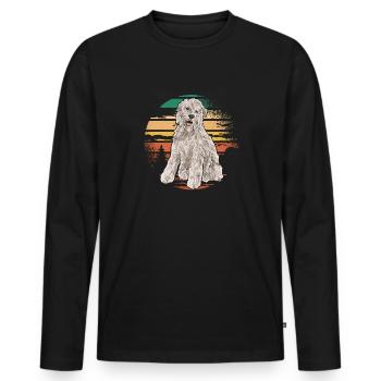 Irish Soft Coated Wheaten Terrier - Männer Premium Bio Langarmshirt - Schwarz - Vorne - Nico (187cm)