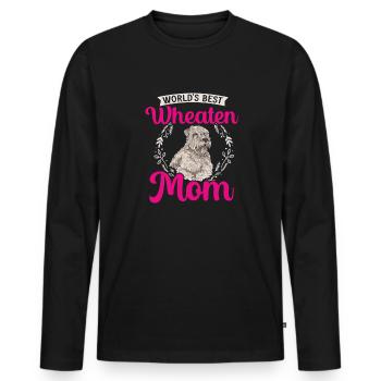 Irish Soft Coated Wheaten Terrier - Männer Premium Bio Langarmshirt - Schwarz - Vorne - Nico (187cm)