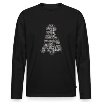 Irish Soft Coated Wheaten Terrier - Männer Premium Bio Langarmshirt - Schwarz - Vorne - Nico (187cm)