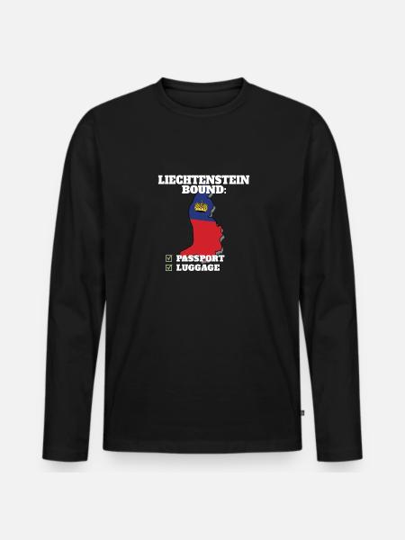 Liechtenstein Bound Country Travel - Men's Premium Organic Long Sleeve Shirt - black