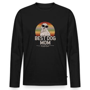 Irish Soft Coated Wheaten Terrier - Männer Premium Bio Langarmshirt - Schwarz - Vorne - Nico (187cm)
