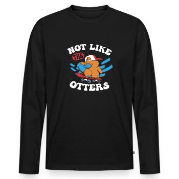 Platypus Schnabeltier - Männer Premium Bio Langarmshirt - Schwarz - Vorne - Nico (187cm)