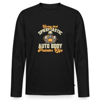 Body Painter Car Painter Painter - T-shirt manches longues Premium bio Homme - noir - Devant - Nico (187cm)